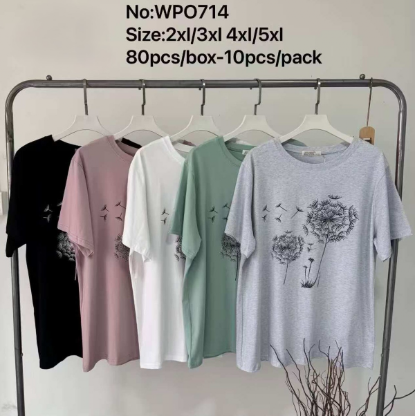 Bluzki damskie Roz 2XL-5XL, Mix Kolor Paczka 10 szt